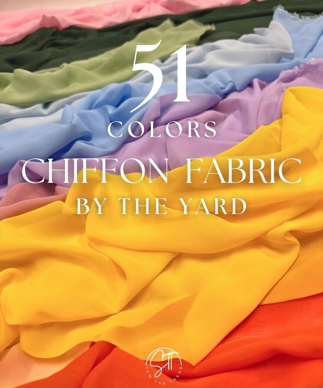 Matte Chiffon Fabric by the Yard, 58" Wide Lightweight Sheer Draping Fabric for Chuppah, Wedding Arch, Table Runner